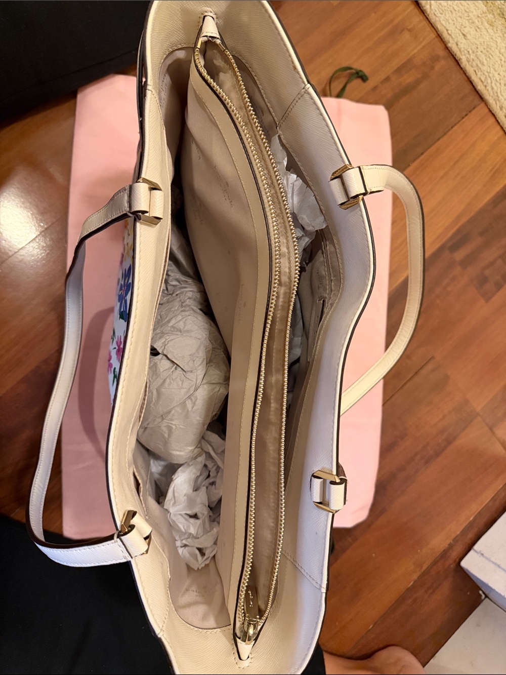 kate spade White Floral Print Tote - Picture 2 of 5